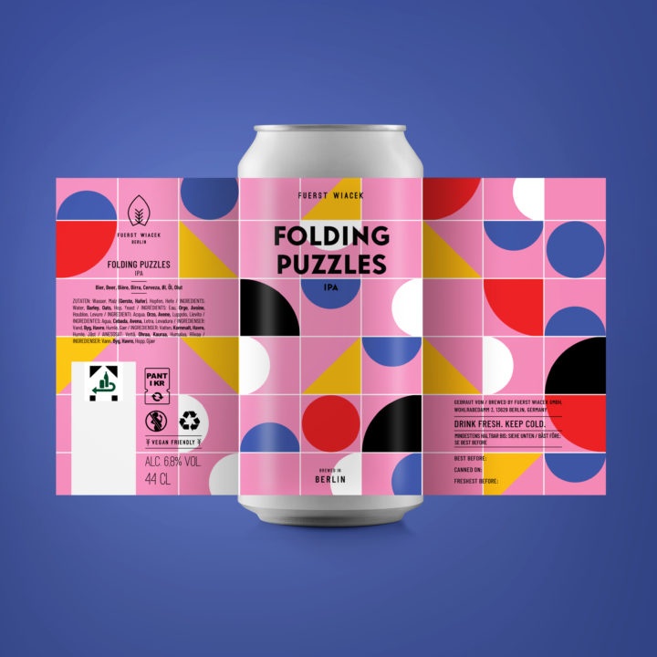 Folding Puzzles - a 6.8 % IPA from FUERST WIACEK, a craft beer brewery in Berlin - Dry-hopped with Citra, Galaxy & Mosaic