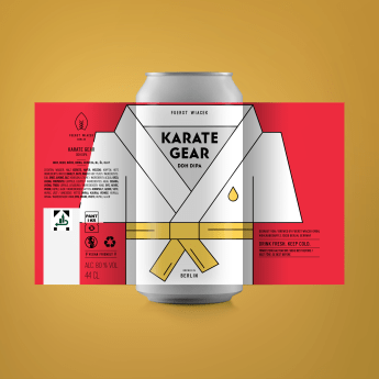 Karate Gear - an 8.0 % DDH DIPA from FUERST WIACEK, a craft beer brewery in Berlin - Dry-hopped with Idaho 7, Mosaic & Citra